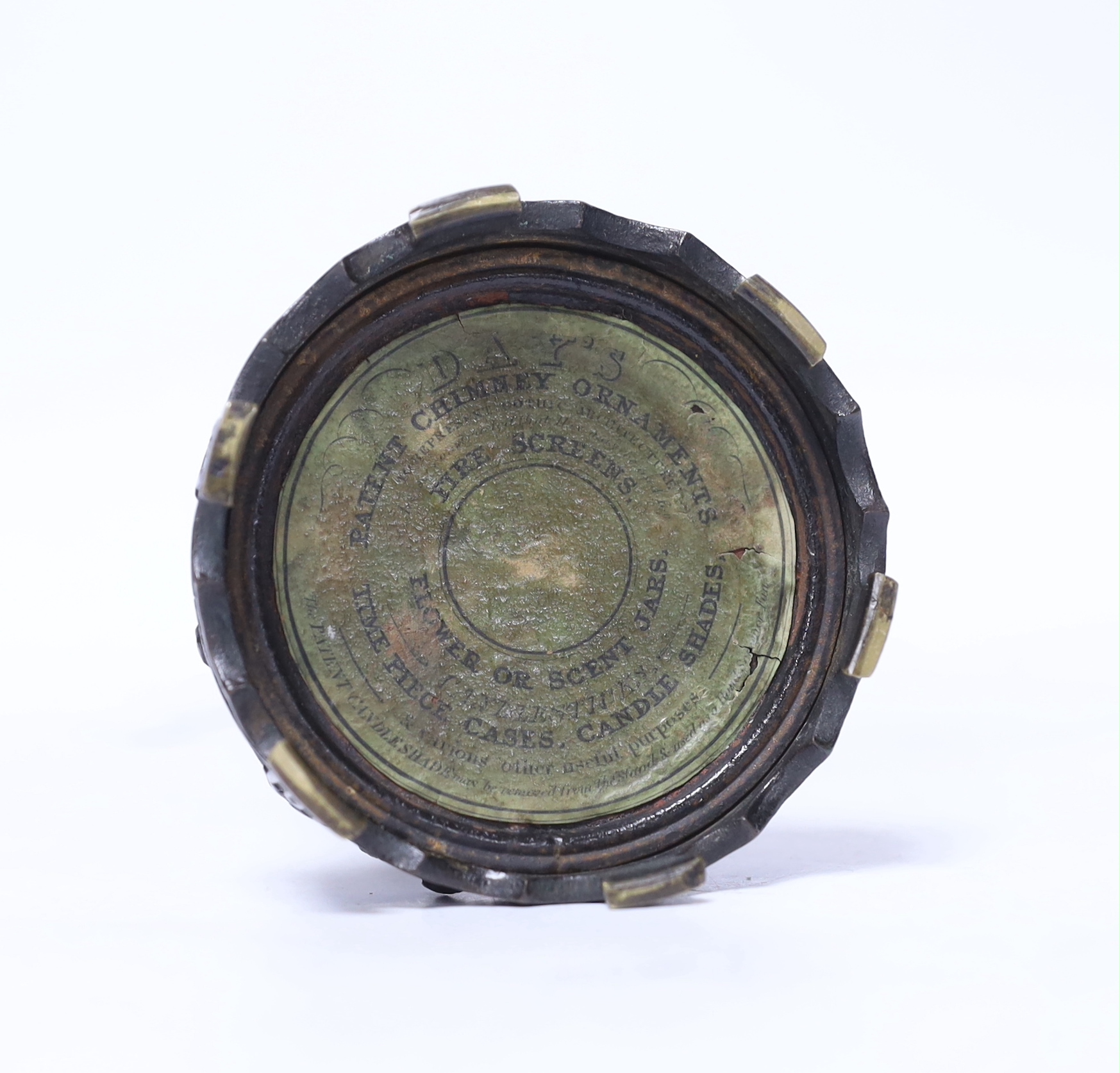 A mid 19th century Days Patent gothic wax stamp seal with England coat of arms, 24cm high